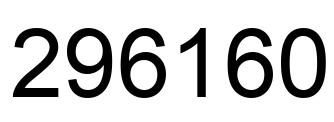 Number 296160 black image