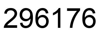 Number 296176 black image