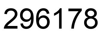 Número 296178 imagen negro