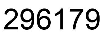 Number 296179 black image