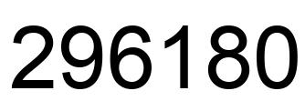 Number 296180 black image