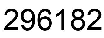 Number 296182 black image