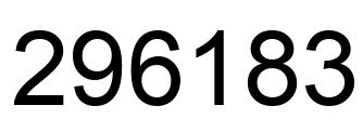 Number 296183 black image
