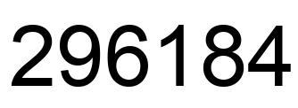 Number 296184 black image