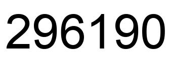 Number 296190 black image