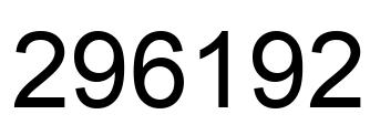 Number 296192 black image