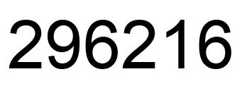 Número 296216 imagen negro