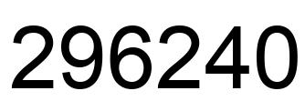 Número 296240 imagen negro