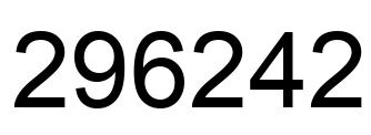 Number 296242 black image