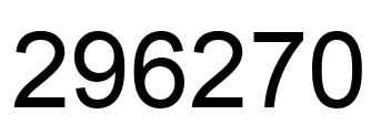 Number 296270 black image