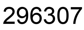 Number 296307 black image