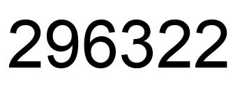 Number 296322 black image