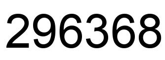 Number 296368 black image
