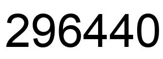 Number 296440 black image