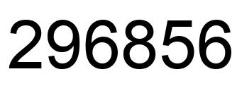 Number 296856 black image