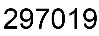Number 297019 black image