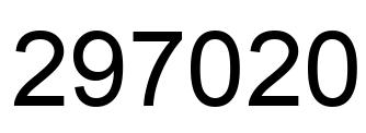 Number 297020 black image