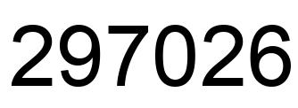 Number 297026 black image