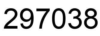 Number 297038 black image