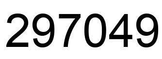 Number 297049 black image