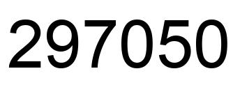 Number 297050 black image