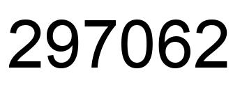 Number 297062 black image