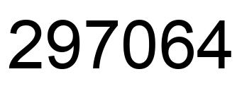 Number 297064 black image