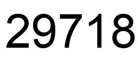 Number 29718 black image