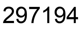 Number 297194 black image