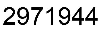 Number 2971944 black image