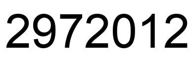 Número 2972012 imagen negro