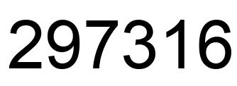 Number 297316 black image