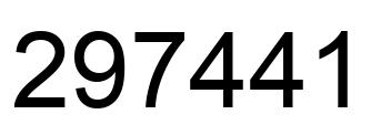 Number 297441 black image