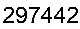 Number 297442 black image