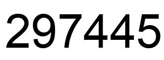 Number 297445 black image