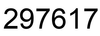 Number 297617 black image