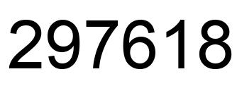 Number 297618 black image