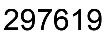 Number 297619 black image