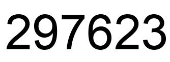 Number 297623 black image