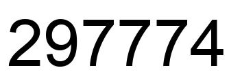 Number 297774 black image