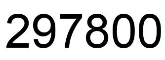 Number 297800 black image