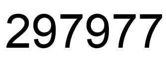 Número 297977 imagen negro