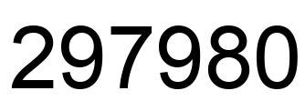 Number 297980 black image