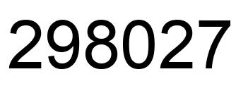 Number 298027 black image