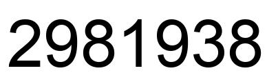 Number 2981938 black image