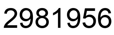 Number 2981956 black image