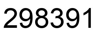 Number 298391 black image