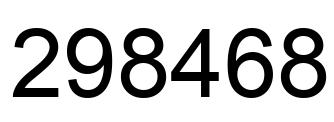 Number 298468 black image