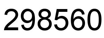 Number 298560 black image