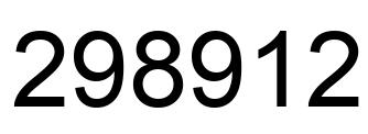 Number 298912 black image